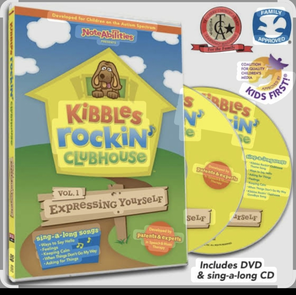 Kibbles Rockin Clubhouse Expressing Yourself dvd+CD 3-9yo Autism Spectrum SEL